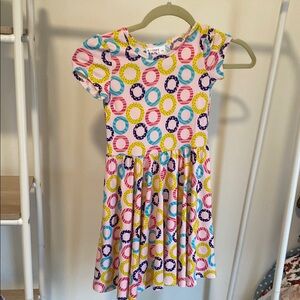 Colorful Kids Dress with Circle Pattern